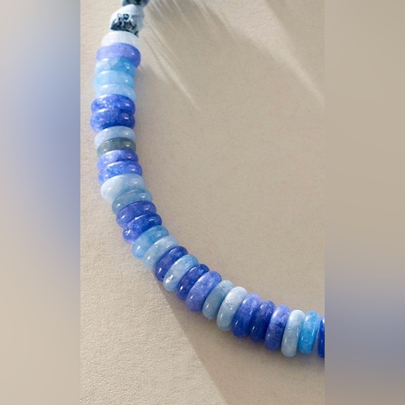 Free People Orion Stone and Bandana Choker Blue NWT - Picture 4 of 5